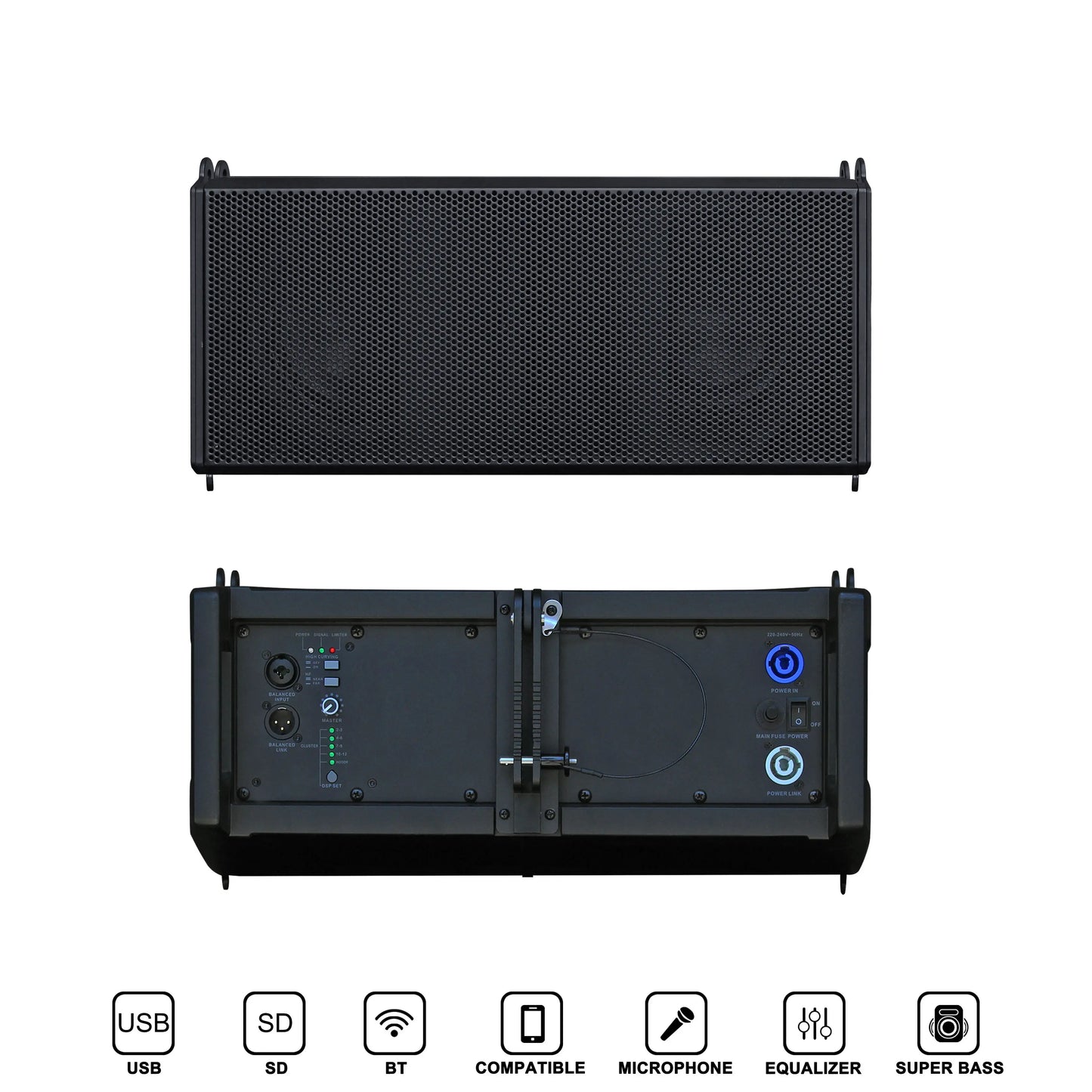Dual 15" 5000W Stereo Powered DJ Speaker System – Outdoor Professional Stage/Party/Concert Line Array
