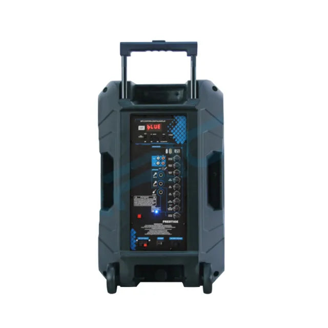 15" Trolley Karaoke Active Speaker System – Bluetooth Party Speaker with DSP; LED Lighting