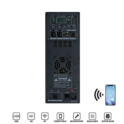 15 Inch Vertical Active Array Line 2 Channel 1.1PA System, Professional Outdoor Concert Stage Speaker, With DSP/BT/TWS,etc.