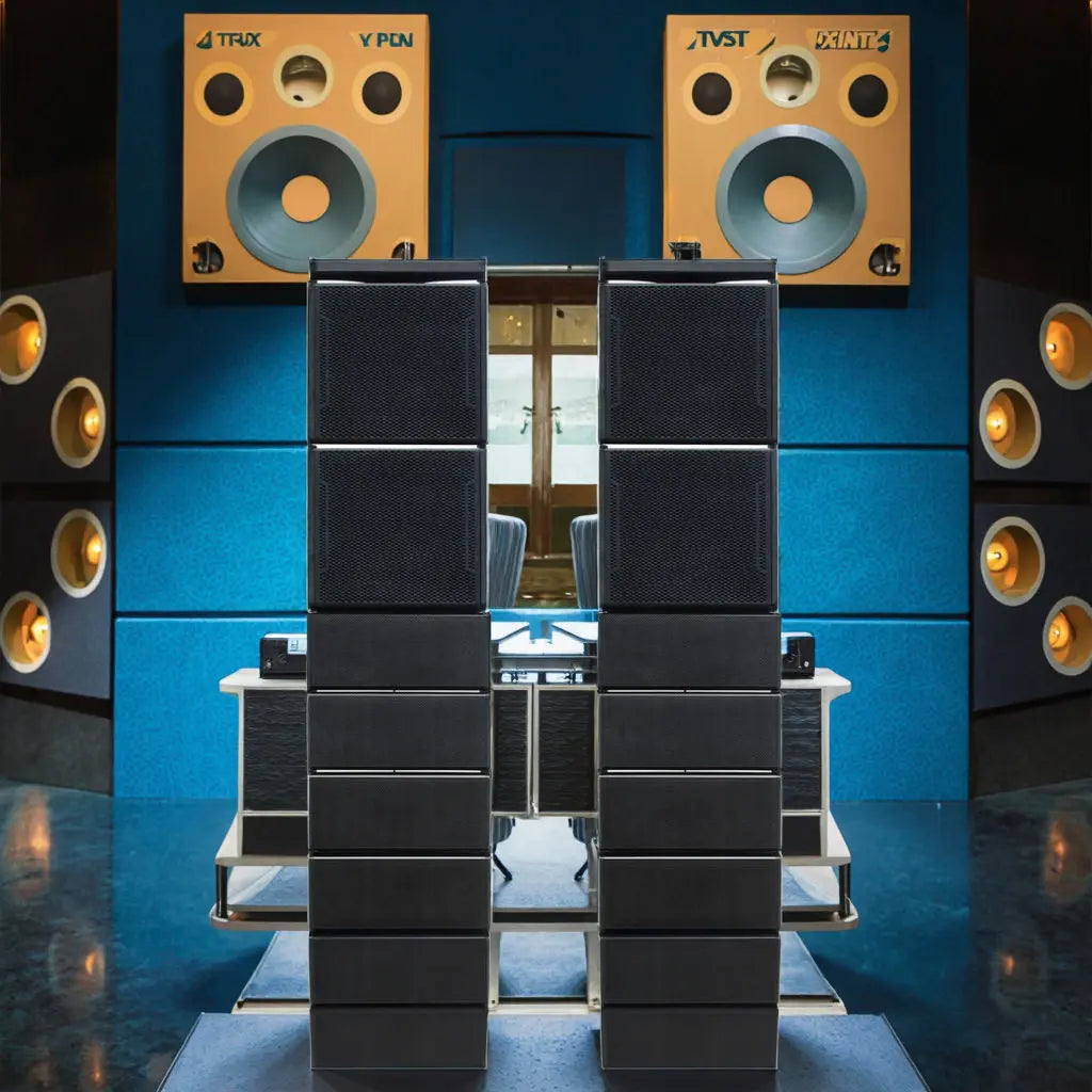 Dual 15" 5000W Stereo Powered DJ Speaker System – Outdoor Professional Stage/Party/Concert Line Array