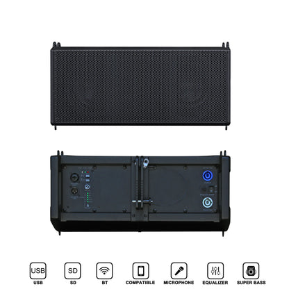 Dual 15" 5000W Stereo Powered DJ Speaker System – Outdoor Professional Stage/Party/Concert Line Array