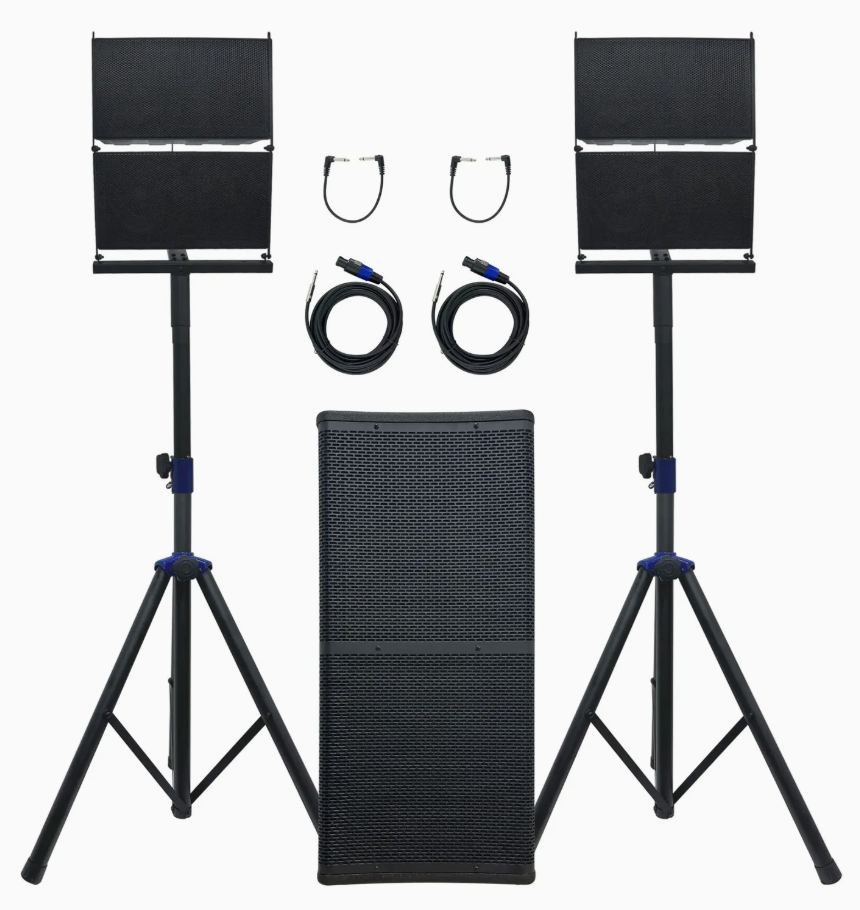 2*12" 2000W Active Subwoofer Bt Karaoke Sets PA Speaker System Sound Box with Array Line Bocina