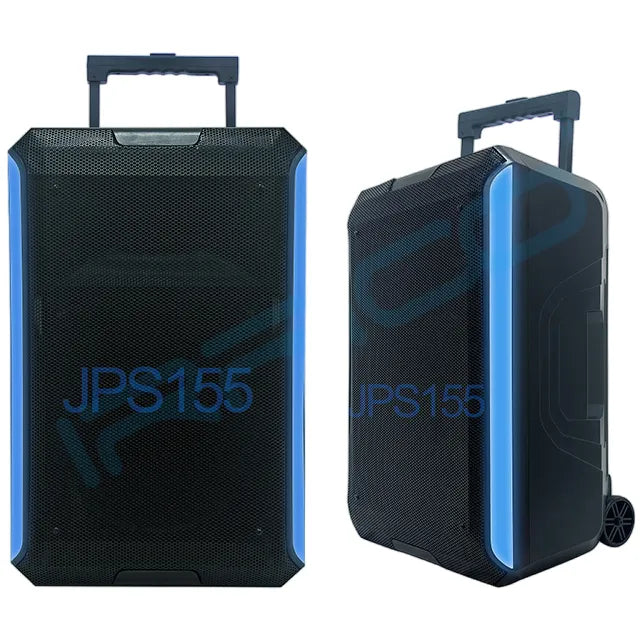 15" Trolley Karaoke Active Speaker System – Bluetooth Party Speaker with DSP; LED Lighting