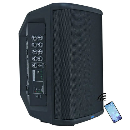 1500W 8" Portable Professional PA Speaker System – Outdoor Karaoke with Battery, DSP Mixer, Guitar Input