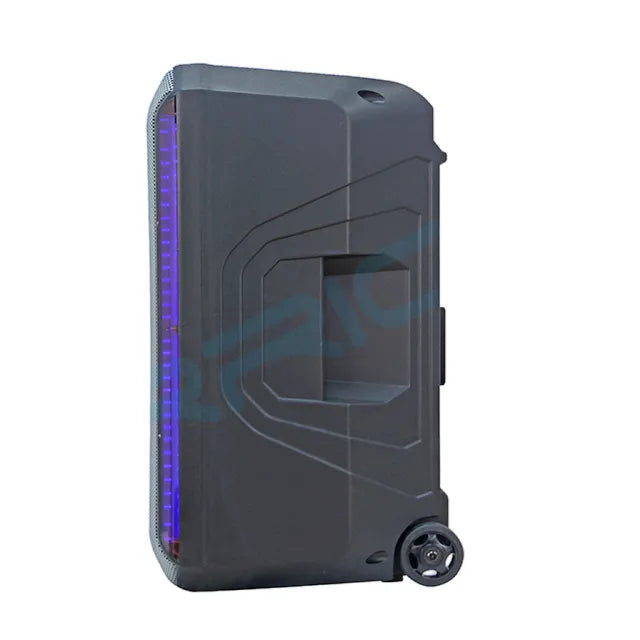 15" Trolley Karaoke Active Speaker System – Bluetooth Party Speaker with DSP; LED Lighting