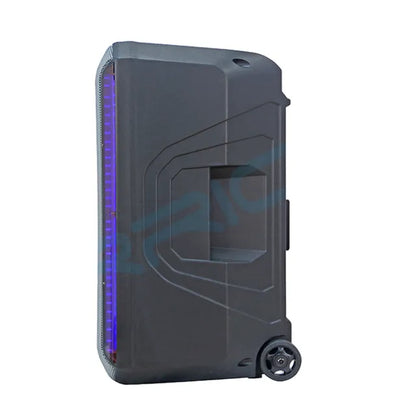 15" Trolley Karaoke Active Speaker System – Bluetooth Party Speaker with DSP; LED Lighting