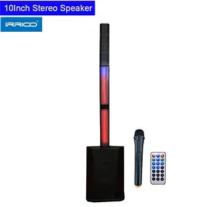 10" 8,000W PMPO Active Personal Line Array PA System, Bluetooth Speaker with Multi-Color LED, ECHO